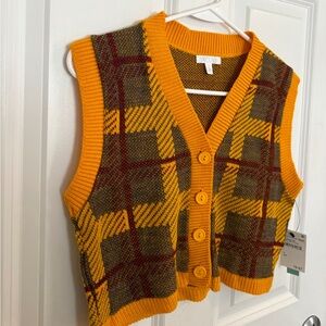 Plaid Sweater Vest
